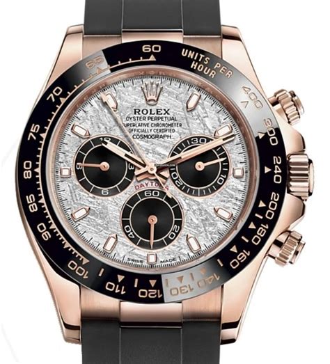 rolex daytona rose gold meteorite retail price|Rolex daytona with oysterflex strap.